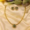 single stone necklace with earrings designed by Isabel jewels