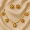 Antique Gold-Plated Pearl Coin Necklace Set | Traditional Ethnic Jewellery designed Isabel Jewels