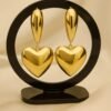 Gold Heart Statement Earrings – Trendy Women’s Fashion Dangle Jewellery Designed Isabel Jewels