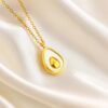 Elegant Gold Teardrop Pendant Necklace designed Isabel Jewels