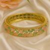 Luxury Gold-Plated Stone Bangles – Trending Designer Jewellery 2025 designed Isabel Jewels, size 10, 24,26,28 in stock