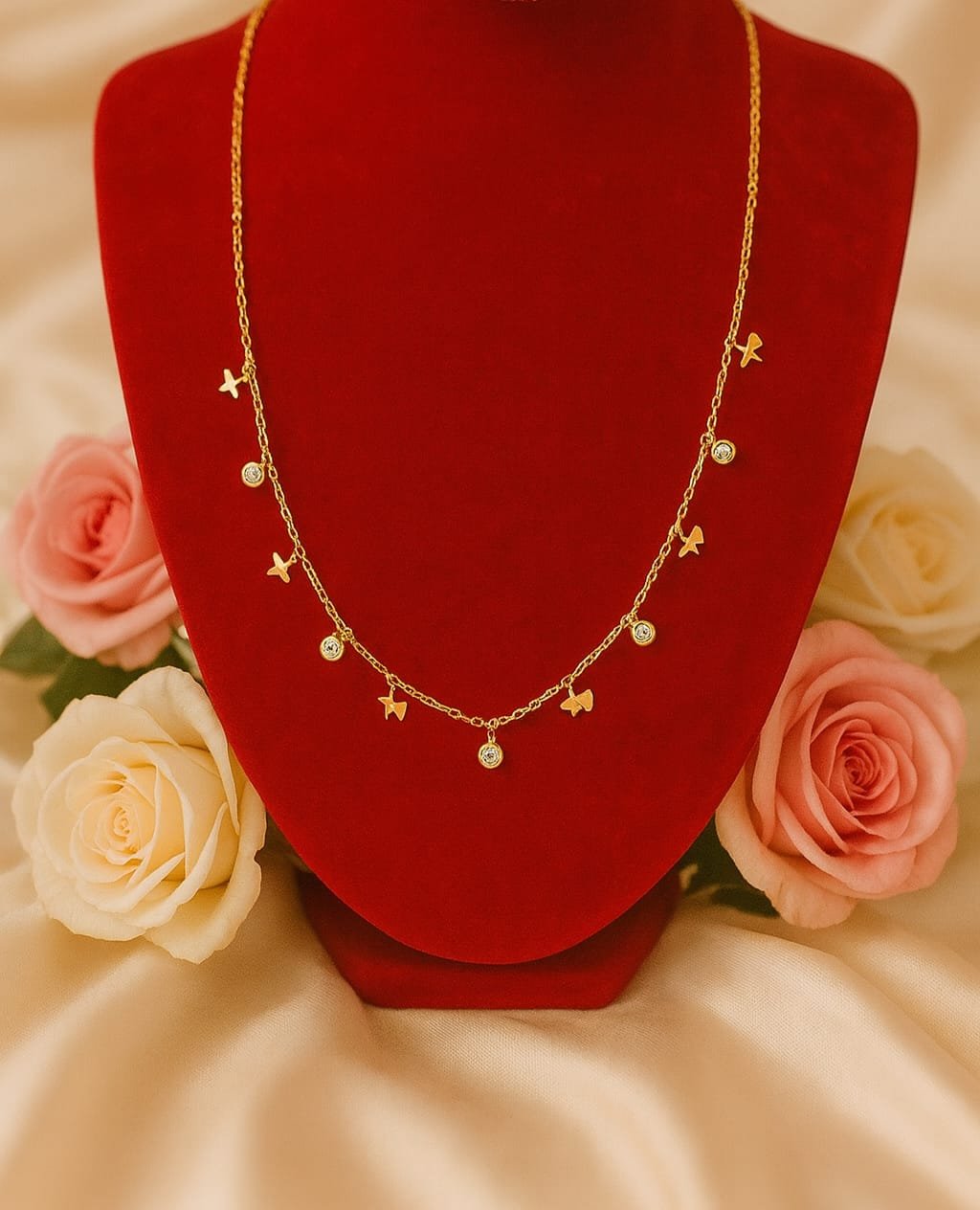 Stainless Steel Gold Necklace – Cute Butterfly Charm Chain | Trending Minimal Jewellery / designed Isabel Jewels