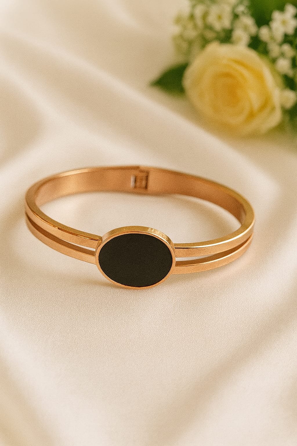 Stylish Stainless Steel Bracelet for Girls – Trendy Rose Gold Bangle designed Isabel jewels