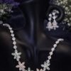 Floral Crystal & Diamond-Look Necklace Set for Women designed Isabel Jewels