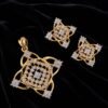 Diamond pendent and earrings designed by Isabel Jewels (N008)