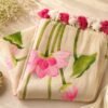 Hand-Painted Lotus Mul Cotton Saree