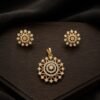 Classic Round CZ Pendant & Stud Set designed by Isabel Jewels