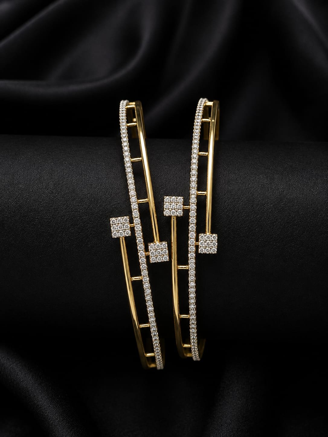 AD White stone Bangles size 2'8 - Image 2