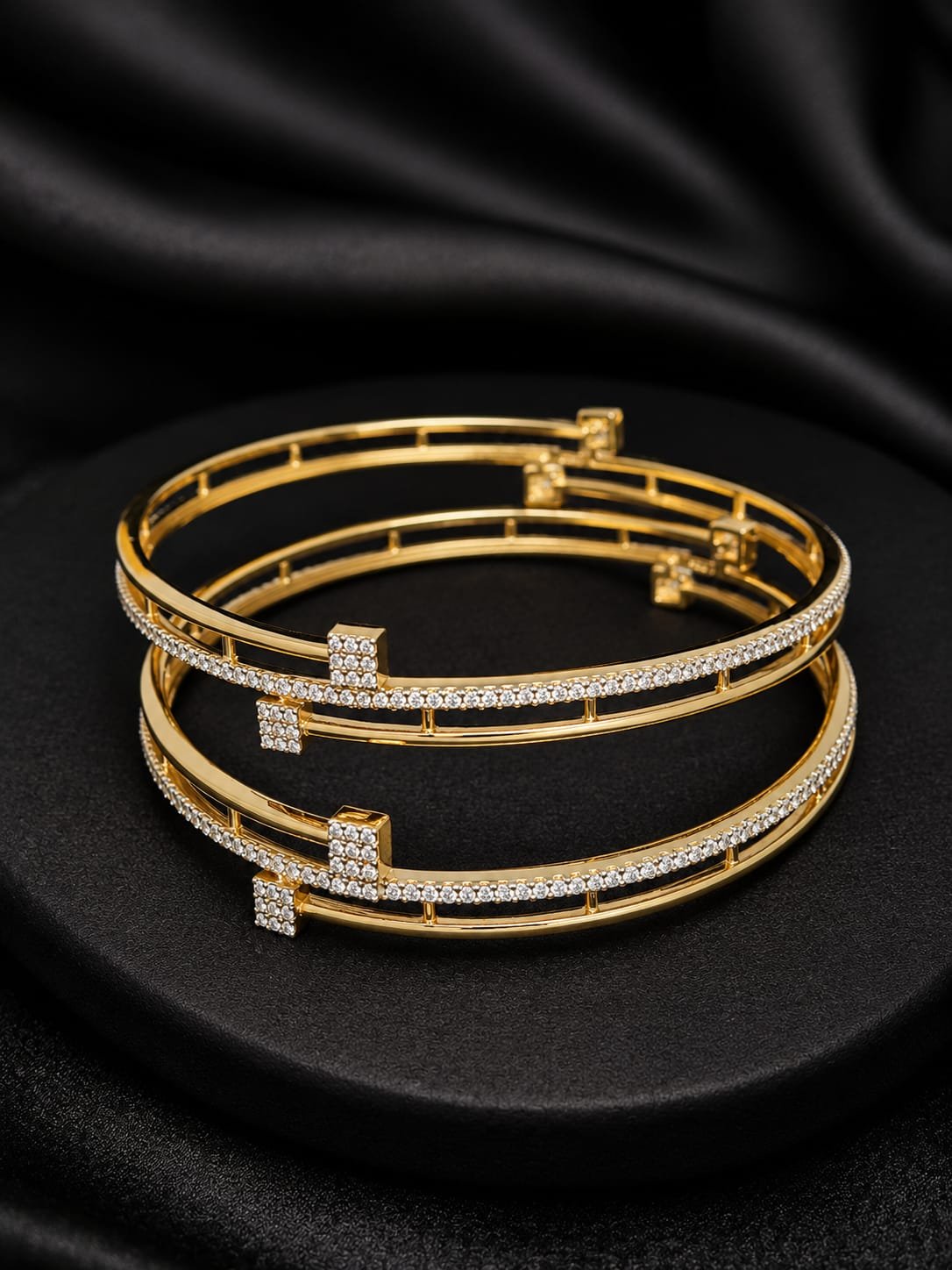 AD White stone Bangles size 2'8