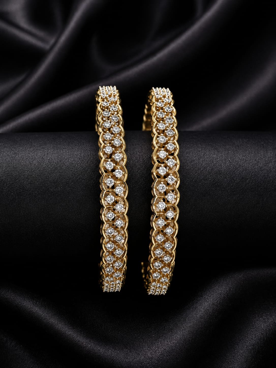 White AD stone bangles size 2'6 designed Isabel Jewels - Image 2